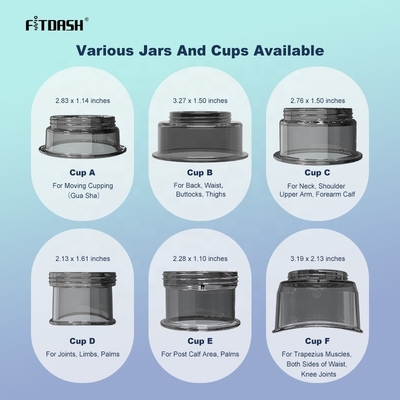 Инструмент класса II Fitdash Smart Dynamic Cupping Therapy Set с красным светом и чашками для скребки