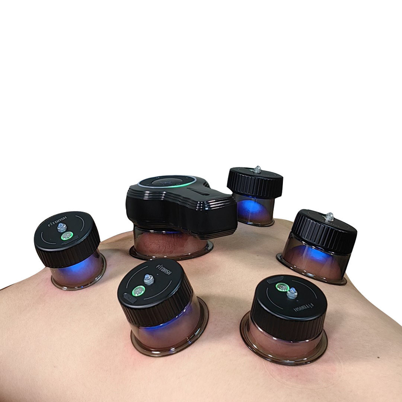 Инструмент класса II Fitdash Smart Dynamic Cupping Therapy Set с красным светом и чашками для скребки